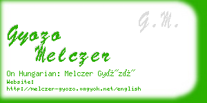 gyozo melczer business card